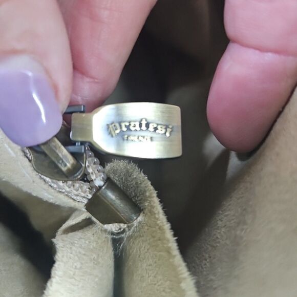 Pratesi Firenze Italian Leather Grass Green shoulder Cross Body‎ Small bag, EUC - Picture 10 of 11